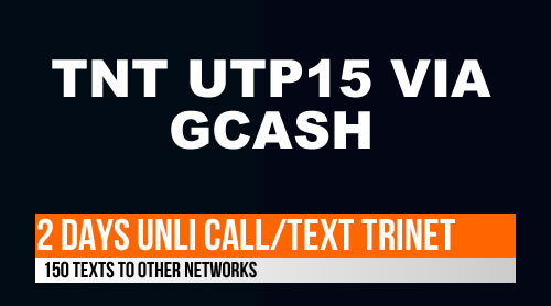 How to load/register TNT UTP15 using GCash app, 2 days, P50