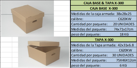 Cajas De Carton 38x28x25 Cm Paquete 10 Cajas
