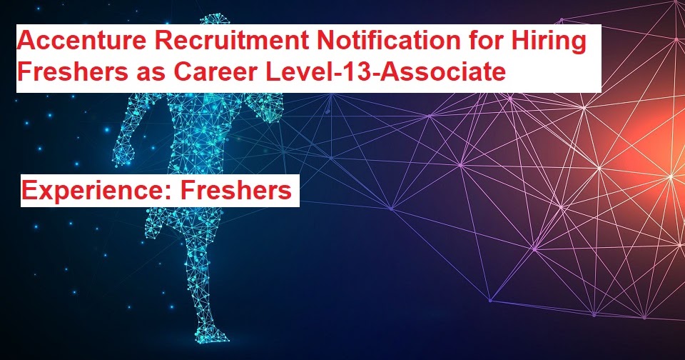 Accenture Recruitment Notification for Hiring Freshers as Career Level
