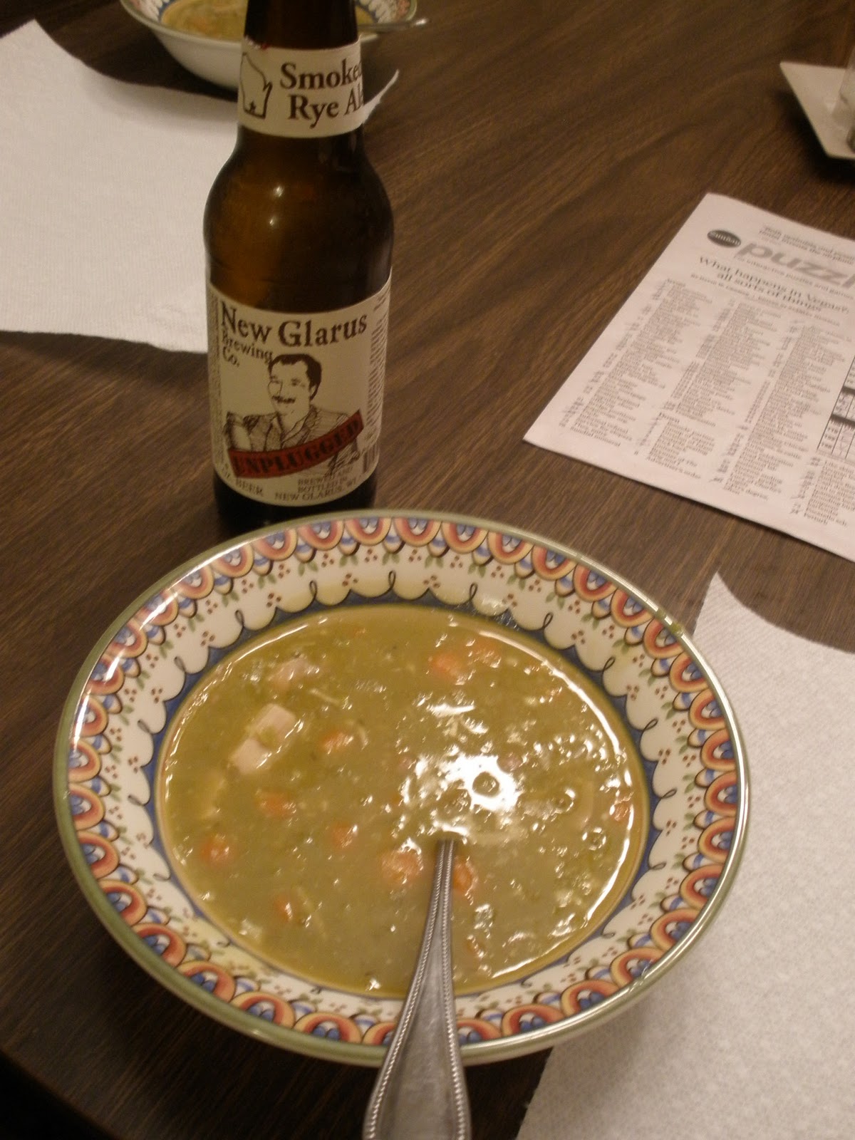 Muddle a Mint Sprig Chicken pea soup with rye ale