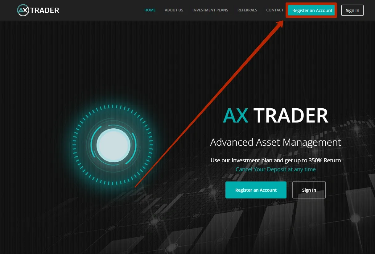 Регистрация в Ax Trader