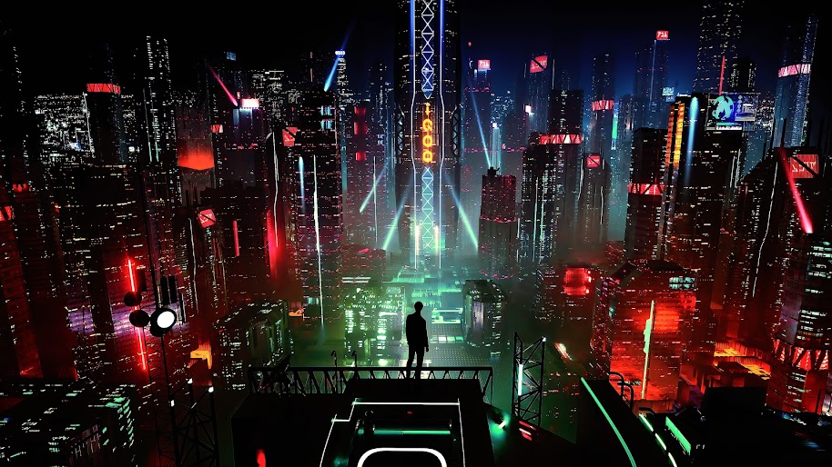 Sci Fi Night City Cityscape Buildings Digital Art 4k 143 Wallpaper