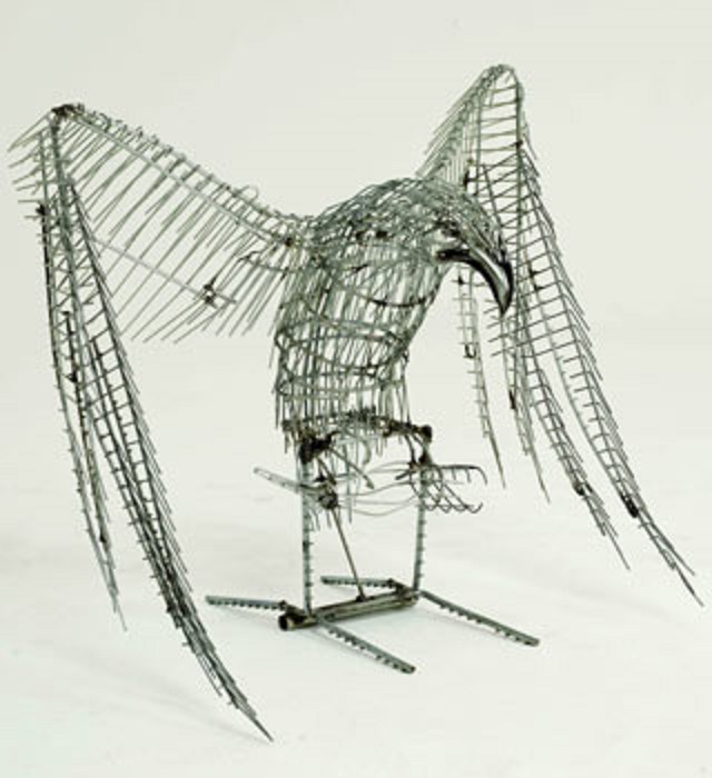 And what yard doesn't need a shopping cart sculpture of a bird?