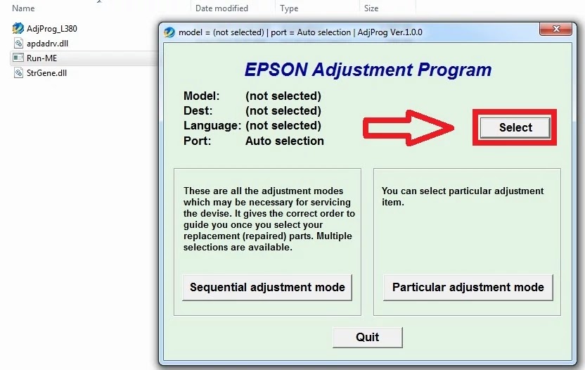 epson l380 resetter adjustment program free download software
