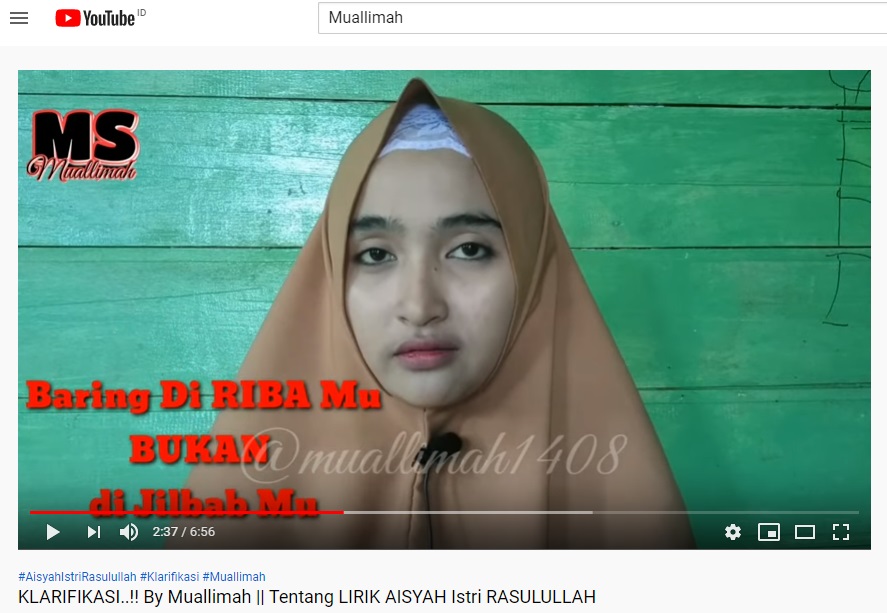 Aisyah istri rasulullah lirik