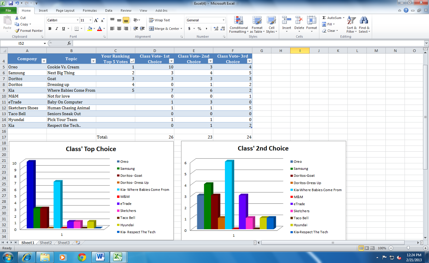 assignment of ms excel