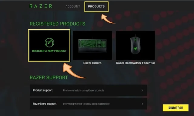 Cara Registrasi Produk di Akun Razer Official