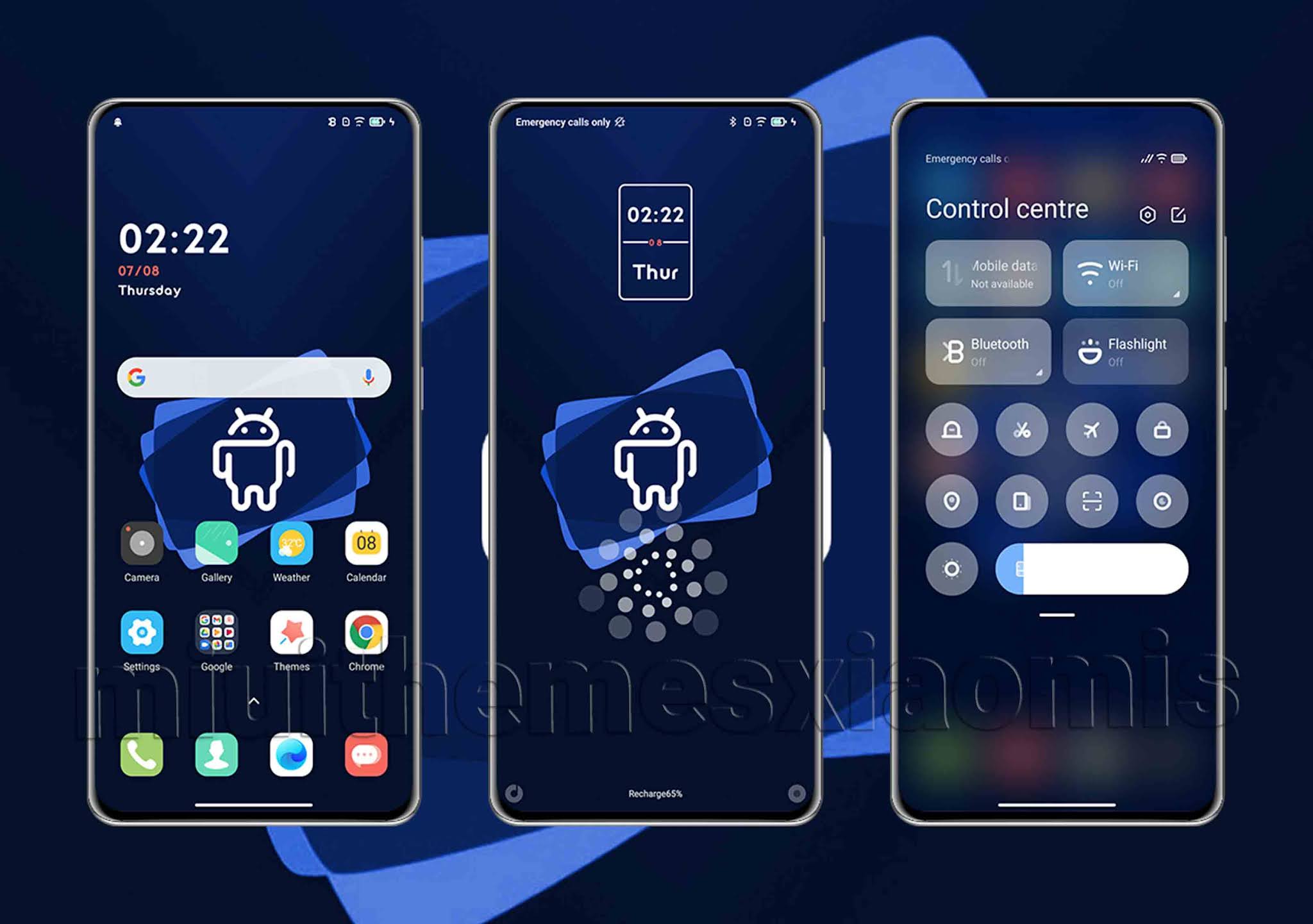 Blue Droid V12.5 MIUI Themes Simple and Minimal Design For MIUI 12 Devices