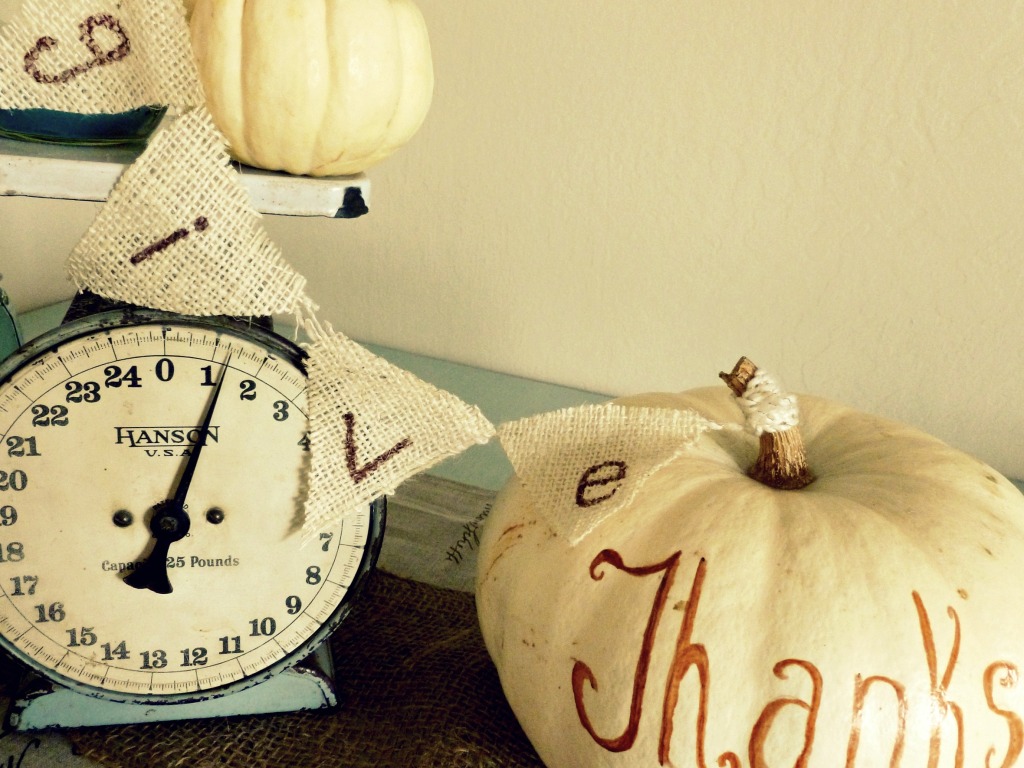 Burlap & Buttons Inspired to Create A Thanksgiving Motif...