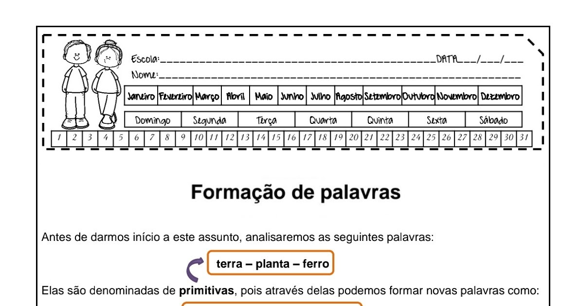 FORMAÇÃO DE PALAVRAS - Mostra Sua Língua