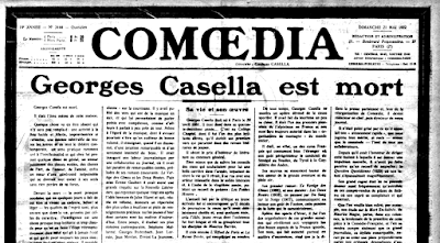 Mort de Georges Casella 1922