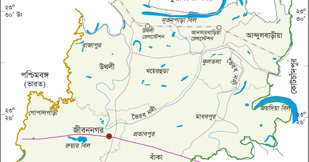 Bangladesh Map All Jibannagar Upazila MAP