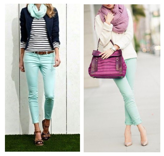 How to Style Mint Pants - The Blondissima