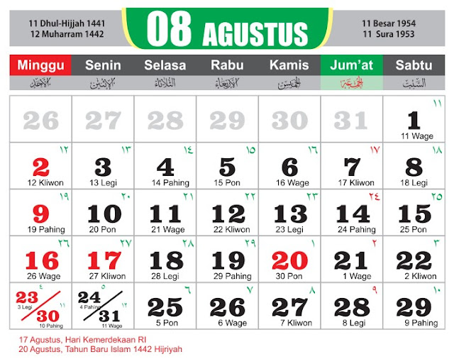 Kalender Jawa 2020