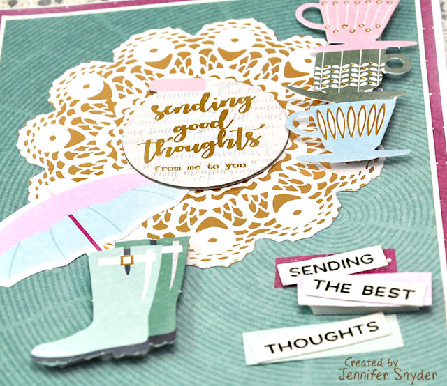 Scrap Escape Sending Good Thoughts  Best Wishes Card  Spellbinders