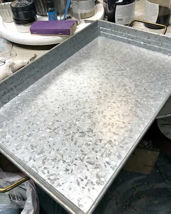 Make a DIY Personalized Galvanized Tray