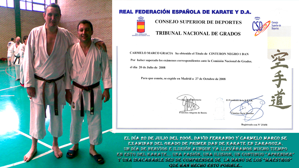 CON SHOTOKAN... MI PRIMER DAN DE KARATE
