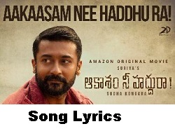 aakaasam nee haddhu ra kaatuka kanule lyrics