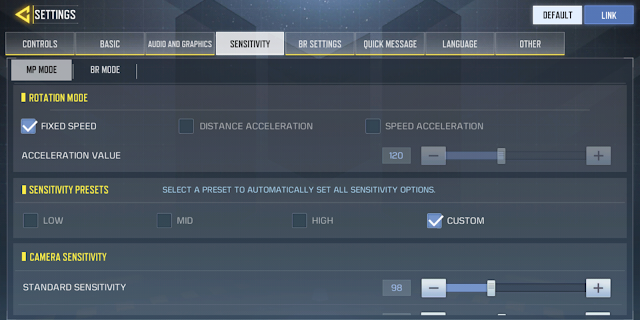 Settingan Sensitivitas Call of Duty Mobile Settingan Sensitivitas Call of Duty Mobile