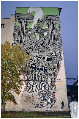 Mariusz Waras mural M-CITY we Wrocławiu