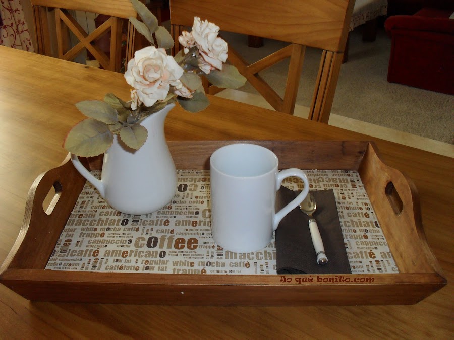 Decorar bandeja para el café