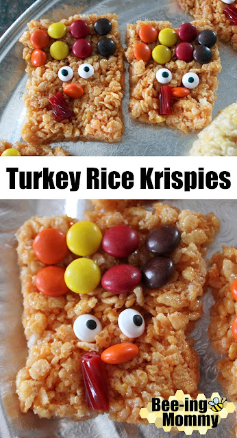 Thanksgiving Rice Krispie Treat Turkey Dessert