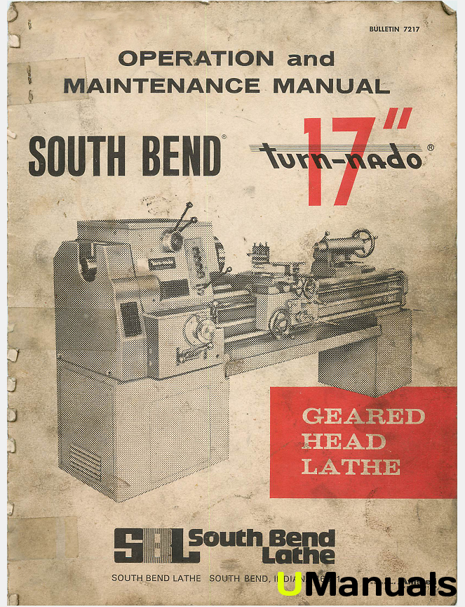 Machinery Manuals: South Bend Lathe Manuals
