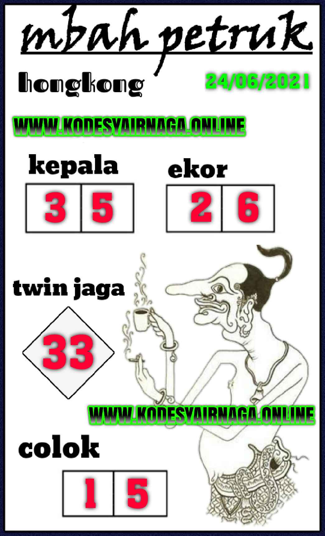 SYAIR HK KAMIS 24 JUNI 2021 SYAIR NAGA