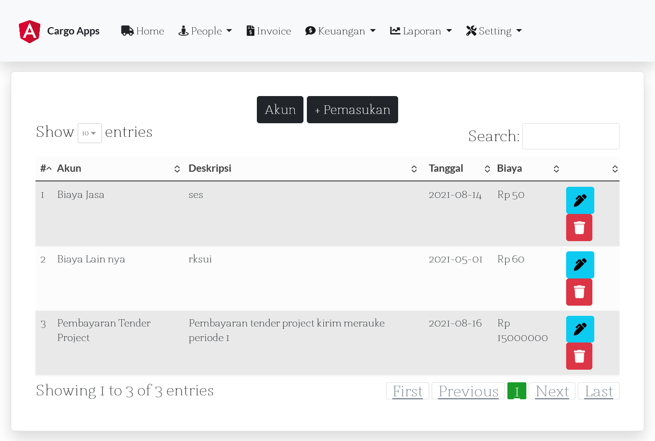 Aplikasi kargo ekspedisi pengiriman plus website kargo ekspedisi all in one