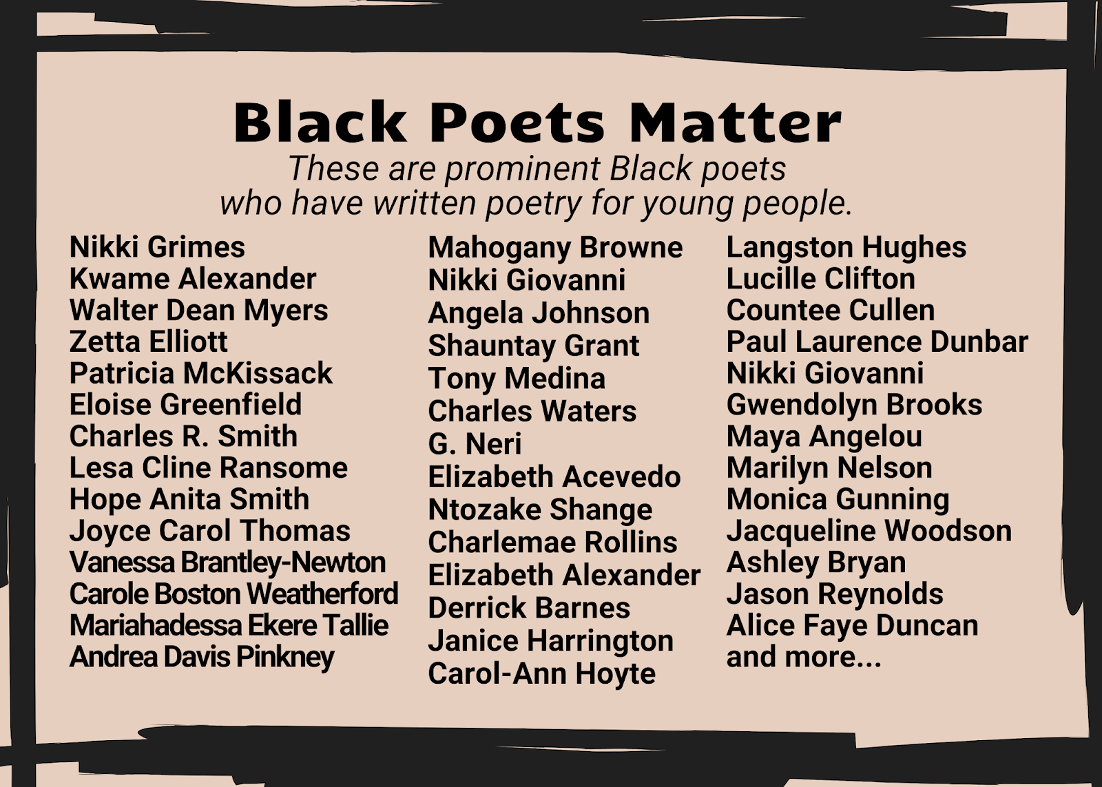 Poetry for Children Black Poetry Matters