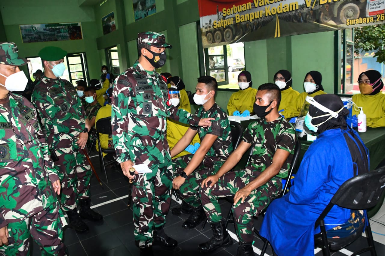 9.500 Dosis Vaksin Sinovac Disebar di Satuan Tempur Kodam Brawijaya