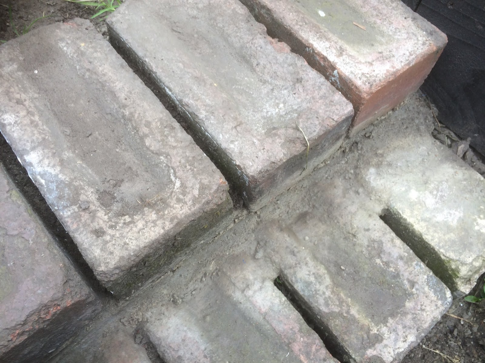 Life on Pig Row How To Use Mortar for Brick Paths and Steps