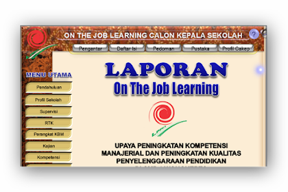 Contoh Laporan Penyusunan On The Job Learning ( Ojl ) Tahun 2014/2015