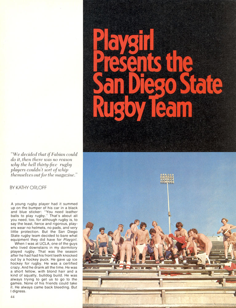 Welcome To My World San Diego State Rugby Team Playgirl June 1974