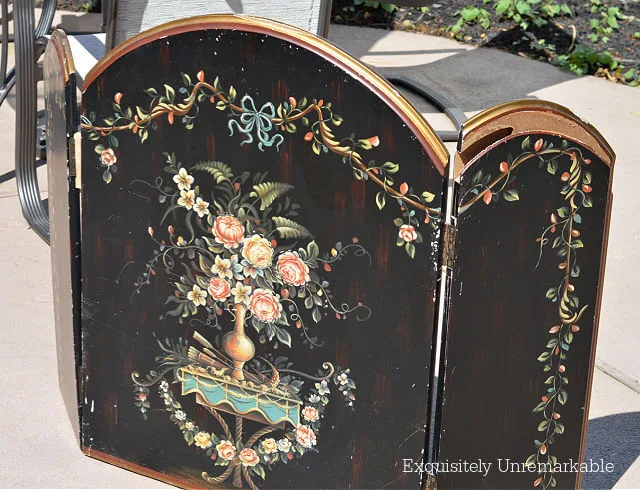 Ornate Wooden Fireplace Screen