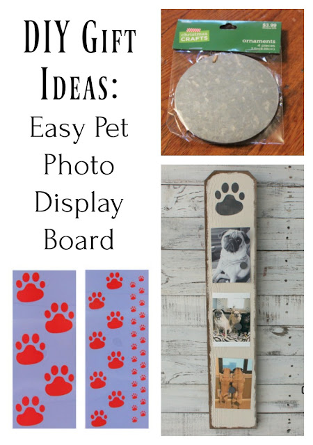 Easy & Inexpensive DIY Gift Idea For A Dog Lover #photodisplay #hobbylobby #fusionmineralpaint #stencil