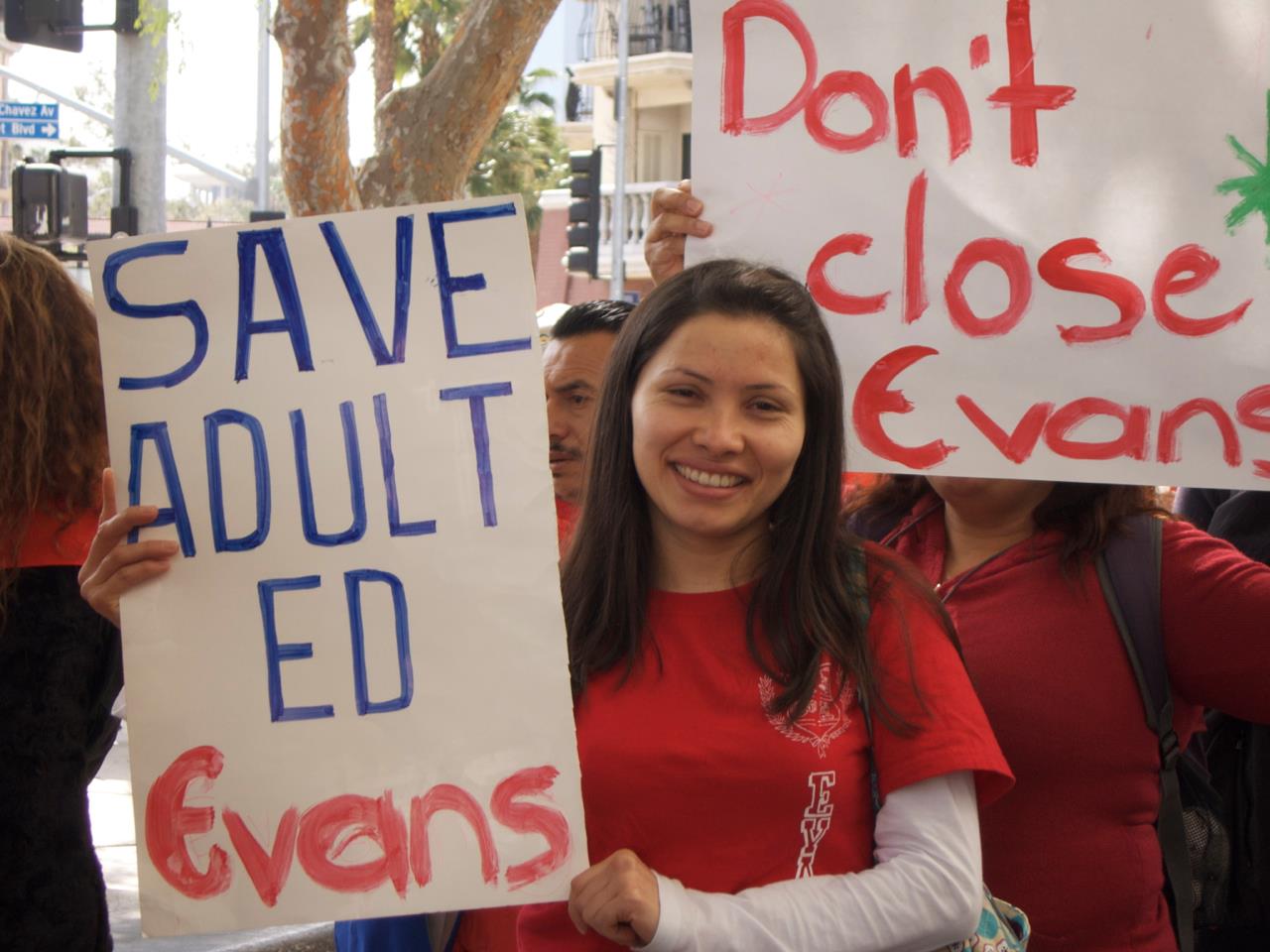 Save Evans Adult School and all of LAUSD DACE Photo by Yoon Jung Lee.