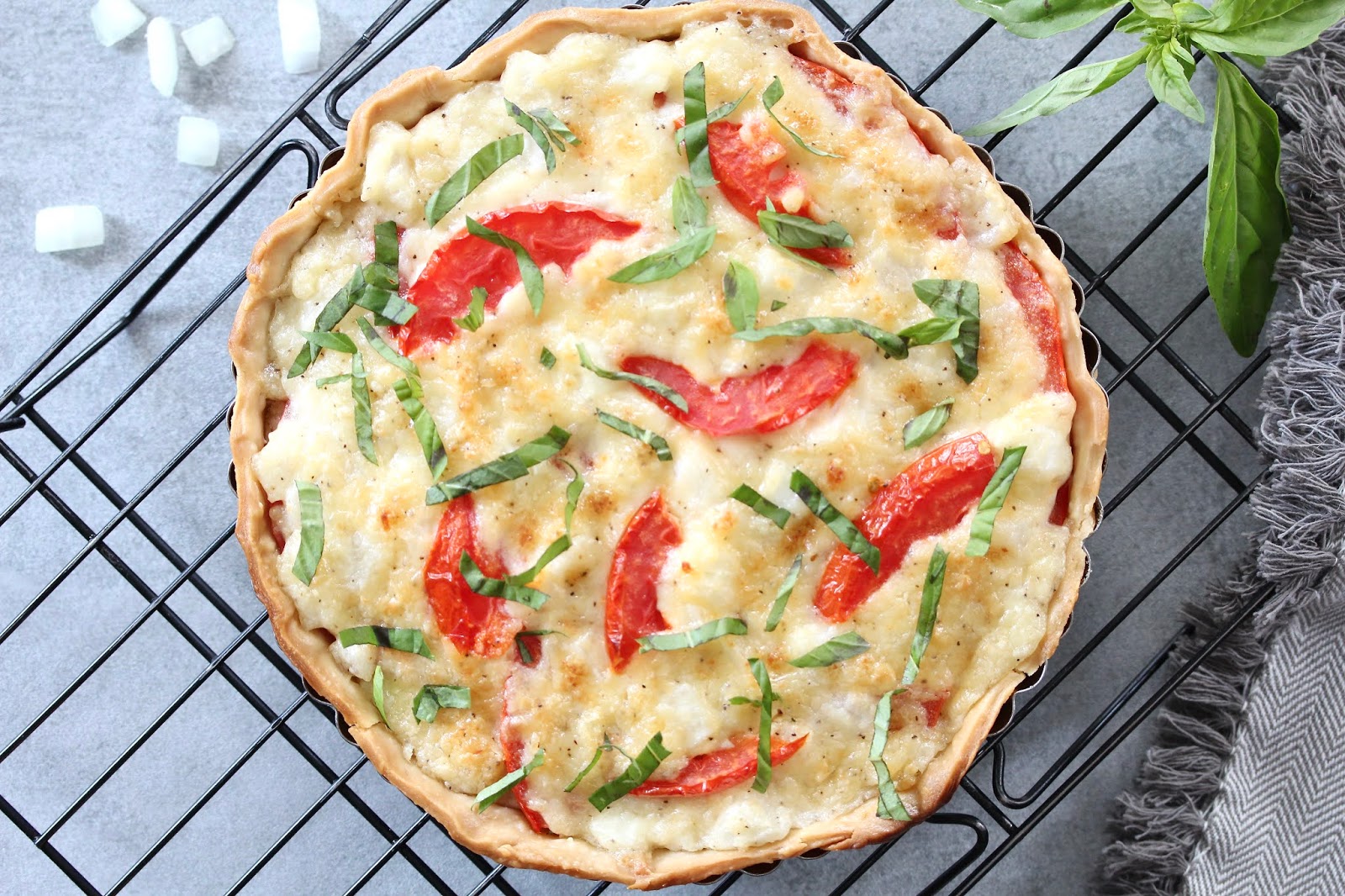 CHEESY TOMATO AND ONION TART In Good Flavor Great Recipes Great Taste