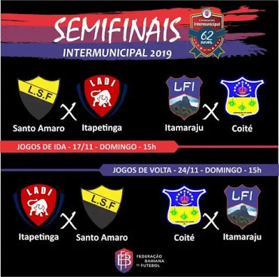 Quatro seleções estão na briga pelo título do Campeonato Intermunicipal de 2019