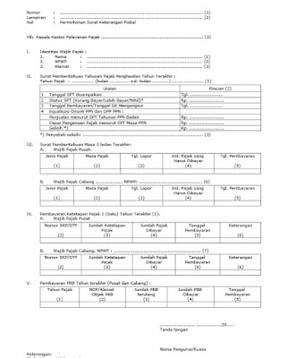 contoh surat permohonan surat keterangan fiskal