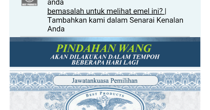 Acapkali Menerima Email Dari Best Products