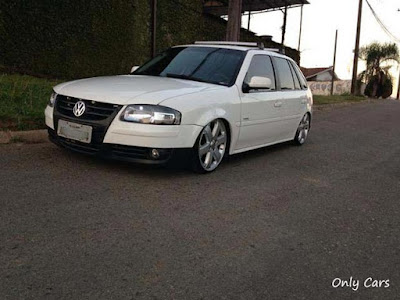 Gol G4 Rebaixado Branco Rodas 17" Gol G4 Rebaixado Branco Rodas 17"