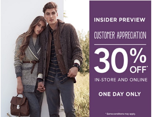 Roots 30% Off Customer Appreciation Event Roots 30% Off Customer Appreciation Event