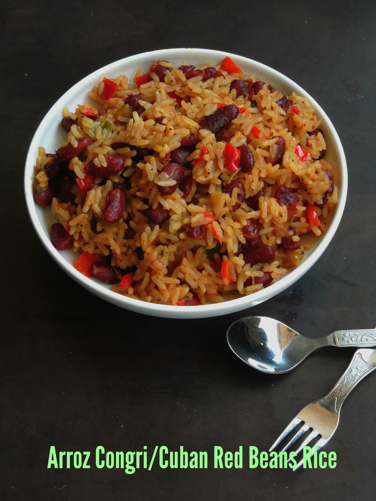 Priya's Versatile Recipes Arroz Congri/Vegan Cuban Red Kidney Beans Rice