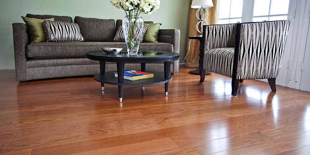 Beautiful hardwood flooring in modern style living room
