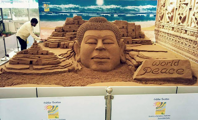 World Heritage Day 2016:  ‪Odisha Buddhist ‪Heritage Sand Art By Sudarsan Pattnaik