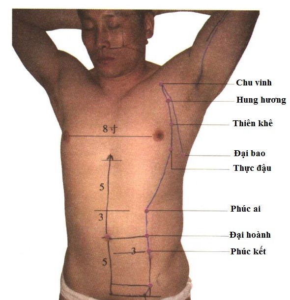 Vị trí huyệt thiên khê