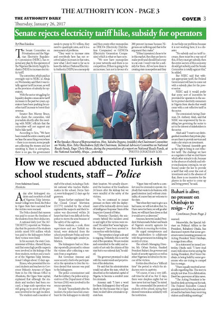3 The Authority Newspapers Today January 26th, 2017