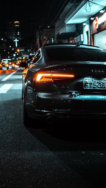 Free HD Wallpaper Black Audi A5 Car