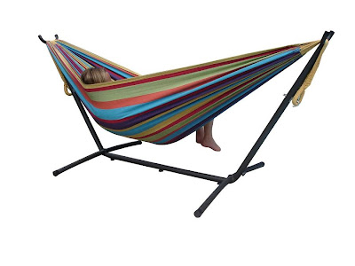 review Vivere UHSDO9 Double Hammock with Space-Saving Steel Stand